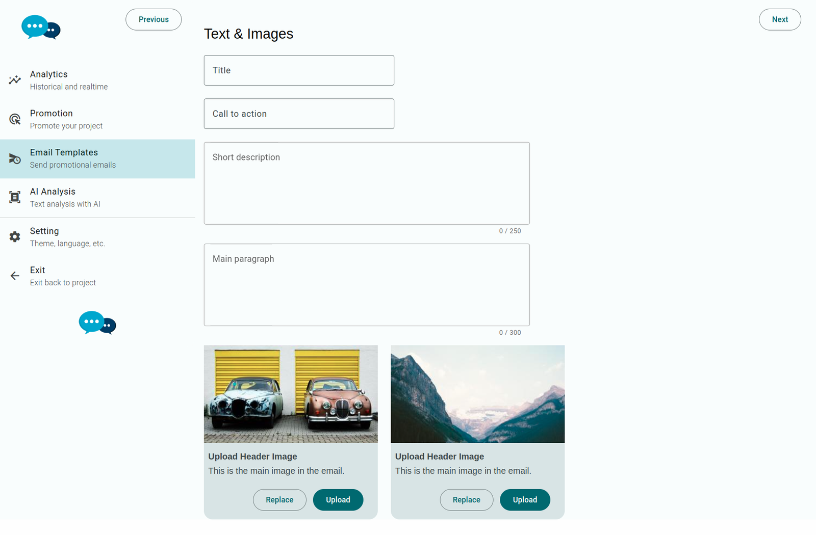 The mass promotion email tool with a list of citizen recipients